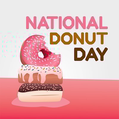 National Donut Day Vector Illustration