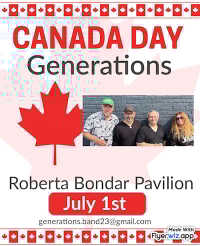 Generations take the stage for the Canada Day Celebrations.