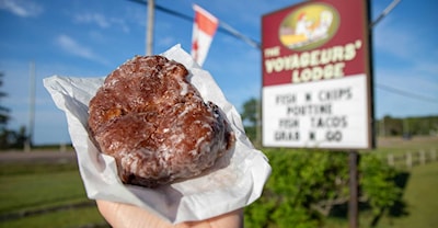 Apple fritter from The Voyageurs' Lodge (Algoma))