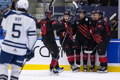 Round Robin game 6 of the 2025 Memorial Cup between the Moncton Wildcats and the Rimouski Océanic (Photo by Vincent Ethier/CHL)