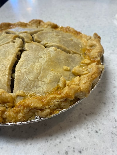Close up of our golden pastry 