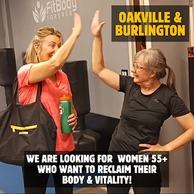 For Men & Women Aged 55+ in OAKVILLE & BURLINGTON Area Who Want To Tone Up And Feel Confident This Summer?