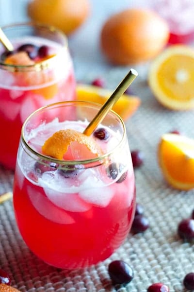 Orange Vodka Cranberry Spritzer