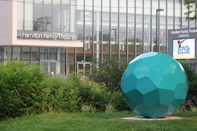 This is the latest permanent installation at Cambridge Sculpture Gardens on Grand Avenue. Opening events are this Saturday 