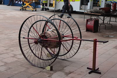 Hand Drawn Hose reel c1910