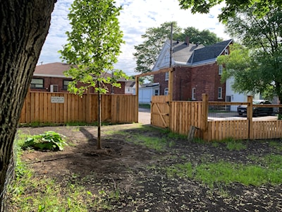 Pre-sod yard. Some weeding and raking still to be done.