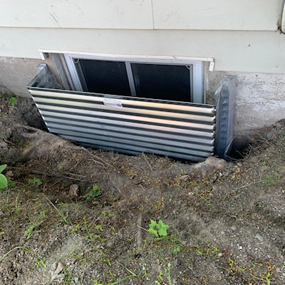 Window well waiting to be installed