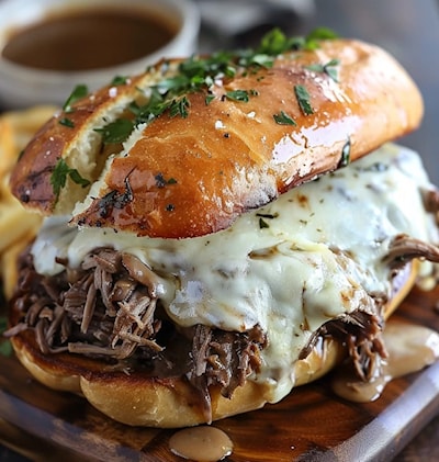 Crockpot French Dip Sandwiches 