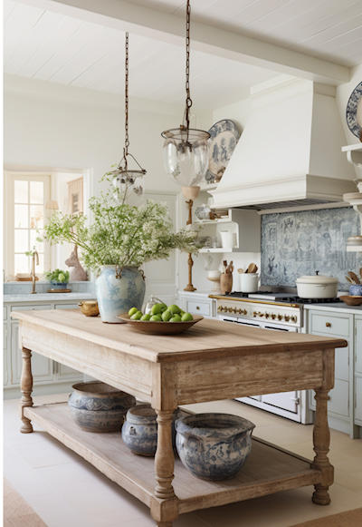 AI generated kitchen from Farmhouse Living.com 