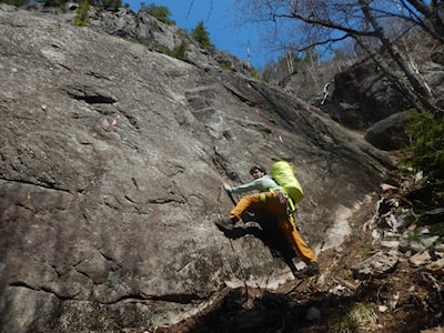 bouldering at James Wall