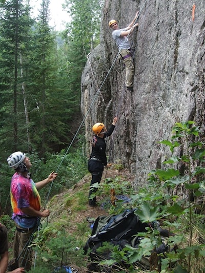 Top Roping at OxBow Wall