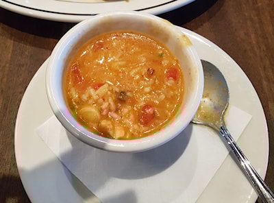 The Thai Chicken Soup was bang on.