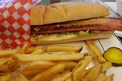 Enjoyed my Canada Day Hot Dog from Fritzie's Woodstock.