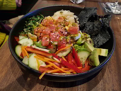 The Tuna Poke bowl fresh and tasty.
