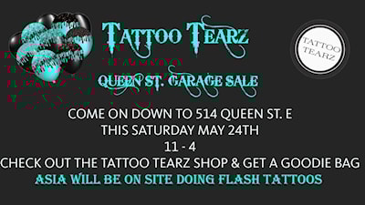 TATTOO TEARZ - Queen St. E garage sale 
