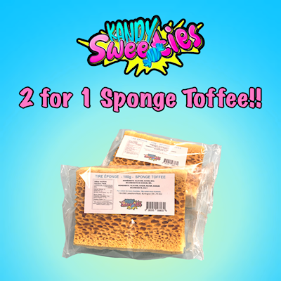 2 for 1 Sponge Toffee - Kandy Sweeties