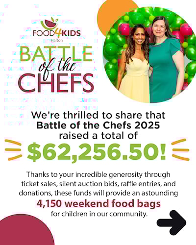 Battle of the Chefs is a fundraiser to benefit Food4Kids Halton.